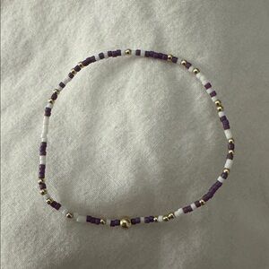 Gameday purple and white hope unwritten enewton bracelet